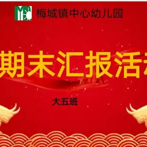 【感恩相伴   一路同行】——梅城镇中心幼儿园 2020年下学期期末汇报            ——大五班