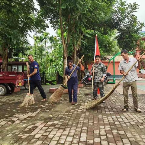 南圣镇退役军人志愿服务队开展环境卫生整治志愿服务活动