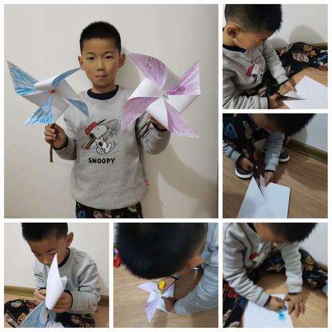 牛山街道中心小学三年级数学“实践作业”风车转转转