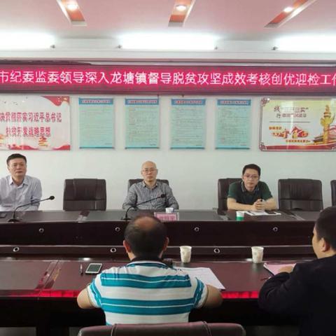 市纪委监委领导到龙塘镇督导扶贫迎考工作