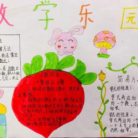 乌庙小学数学手抄报