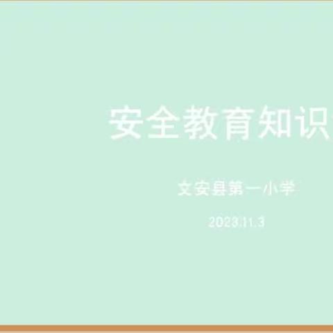 以赛促学 安全入心——文安一小安全知识竞赛活动