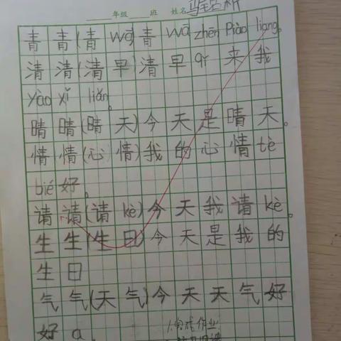 我们会写漂亮的字