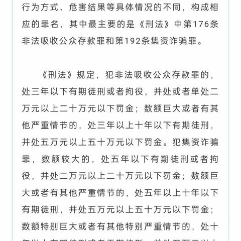 防范非法集资宣传月丨非法集资的定义及有关法律责任规定