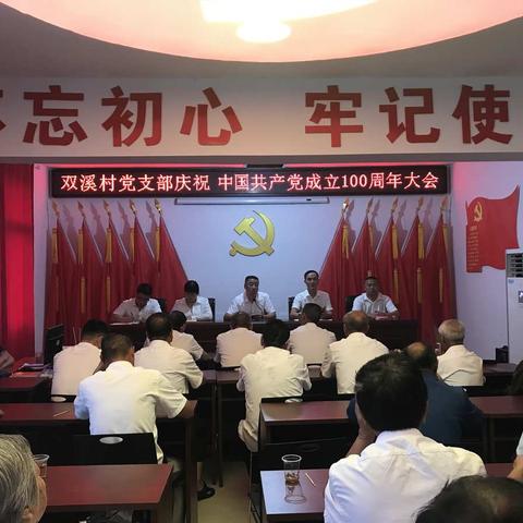 双溪村党支部庆祝中国共产党成立100周年大会