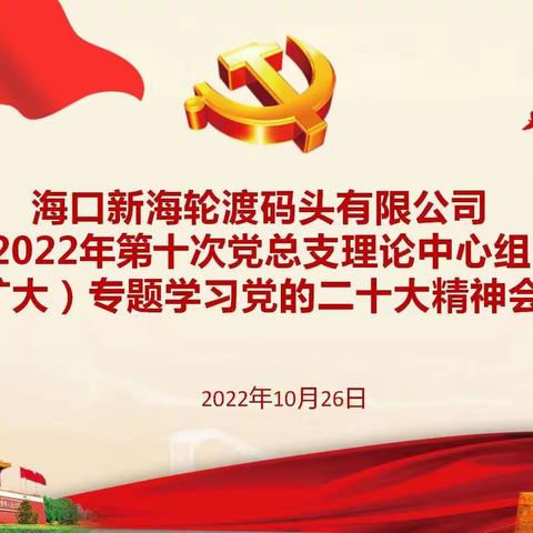 举旗定向，掌舵领航‖新海轮渡党总支专题学习党的二十大精神