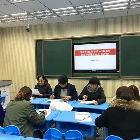【勤思乐学，知不足而后进】———武阳东街小学英语科期中学情质量分析会