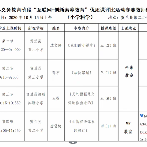 聚焦创新素养                        培植科学根基——贺兰县“互联网+创新素养教育”小学科学优质课评比活动