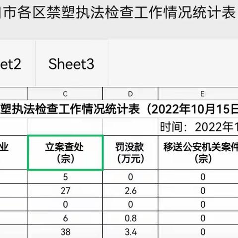 海口市禁塑执法检查工作调度（2022年10月15日—10月21日）