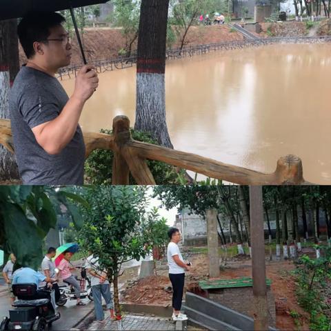 冒雨巡察不停歇  安全责任重千钧