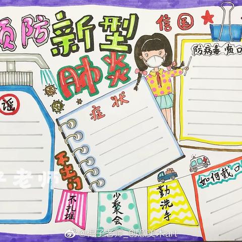 抗击疫情手抄报