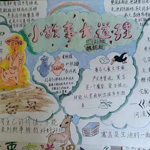 “小故事 大道理”手抄报比赛——浔阳区外国语实验小学三年级语文组活动