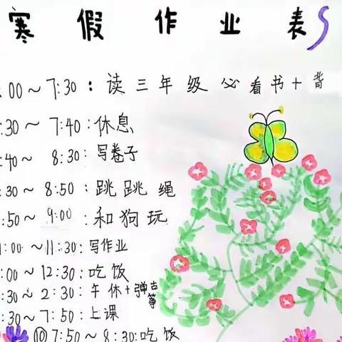 九一小学3.33班——我的假期我做主，寒假计划展示