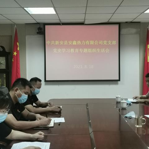 中共新安县安鑫热力有限公司党支部召开党史学习教育专题组织生活会