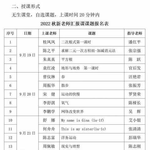 新秀展风采，成长正当时——记龙冈中学新教师汇报课