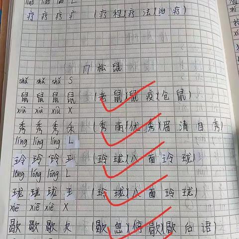 五年级本周语文优秀作业展