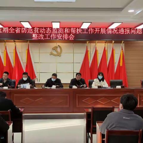关于近期全省防返贫动态检测和帮扶工作开展情况通报问题整改工作安排会
