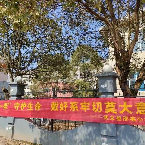 武义县邵宅小学一盔一戴四个一宣传教育活动