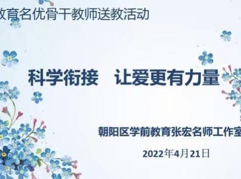 科学衔接 让爱更有力量——朝阳区学前教育张宏名师工作室送教活动