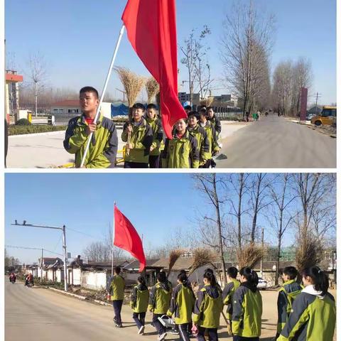 亮出旗帜 走出校园                         板泉一中团队主题实践活动