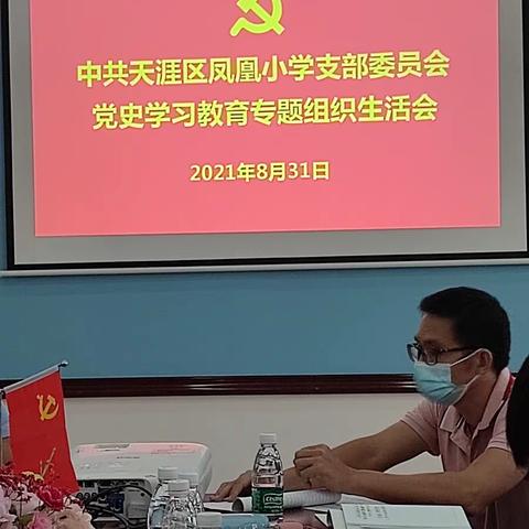 三亚市天涯区凤凰小学党支部党史学习教育专题组织生活会