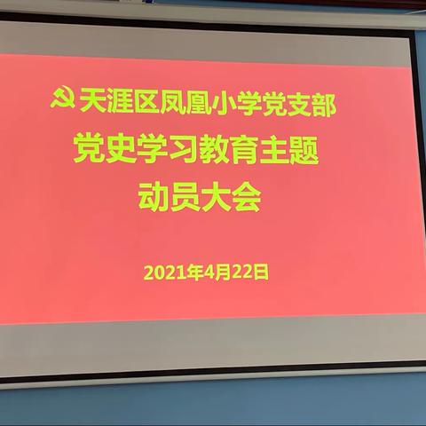 【凤凰小学党支部】党史学习教育动员大会