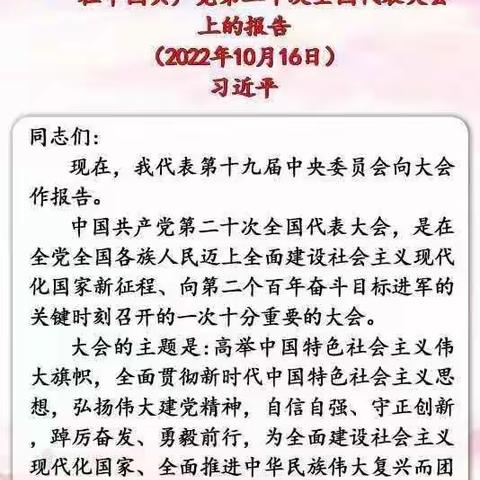 党的二十大报告（摘录）
