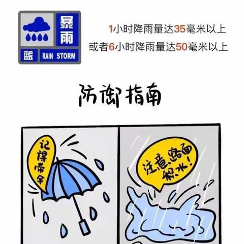 闽华幼儿园防暴雨安全应急宣传