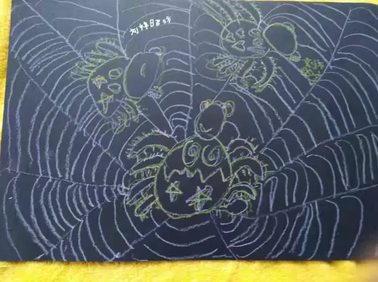 米米,豆豆在蓝天画室学习画画的习作,童真童趣!