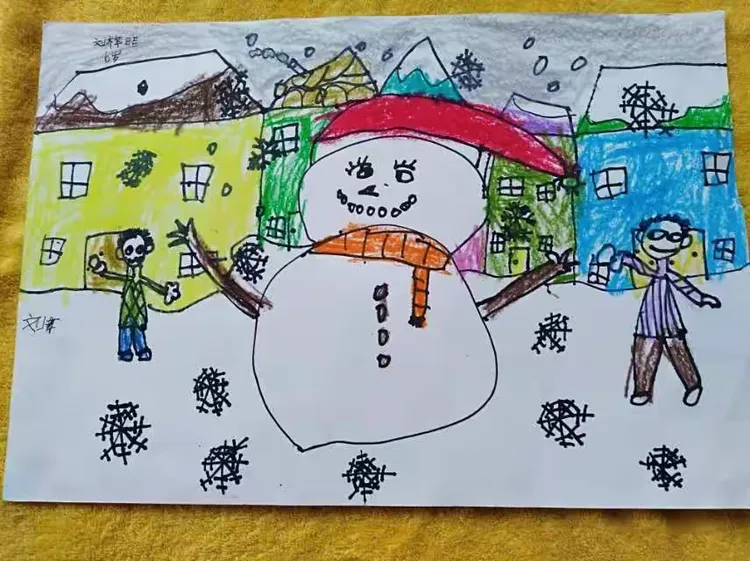 米米,豆豆在蓝天画室学习画画的习作,童真童趣!