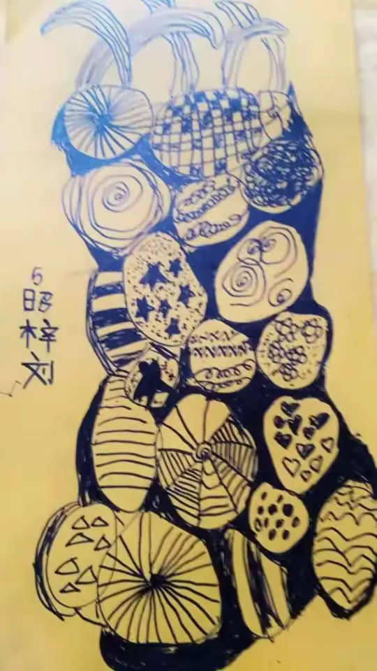 米米,豆豆在蓝天画室学习画画的习作,童真童趣!