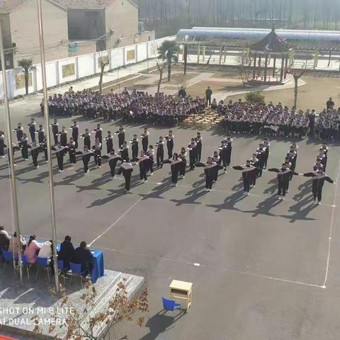 习惯养成见成效 跑操比赛展风采——套楼初中举行2021队列队形跑操比赛