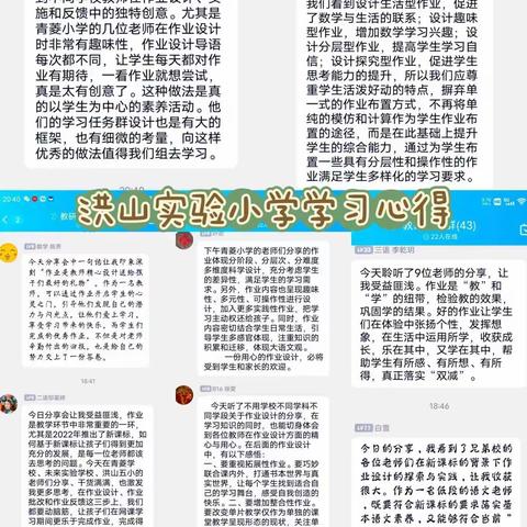 以作业为媒，共赴学区之约——洪山区南一片“新课标视野下的作业设计沙龙”