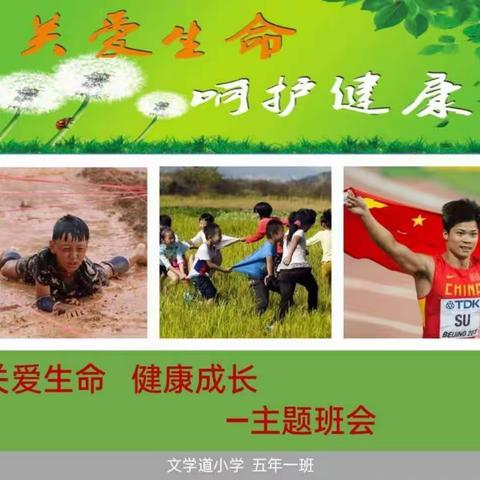 文学道小学五年级一班《关爱生命 健康成长》——主题班会