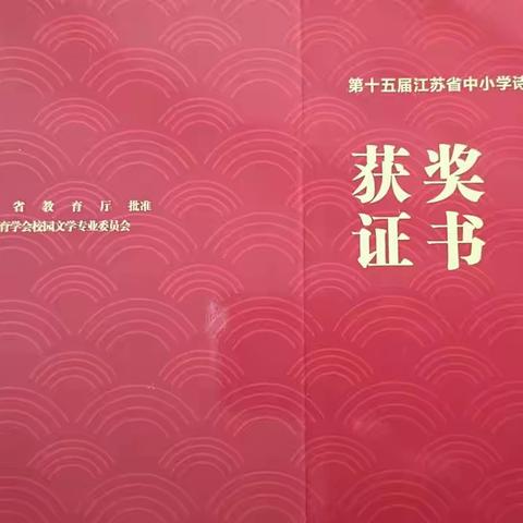 民富福娃文采飞扬，喜报传来收获颇丰——第十五届江苏省中小学诗歌竞赛获奖情况展示