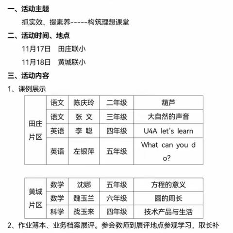 送教促交流 学习共发展——文疃镇中心小学送教下乡暨划片联研活动（黄城片区）