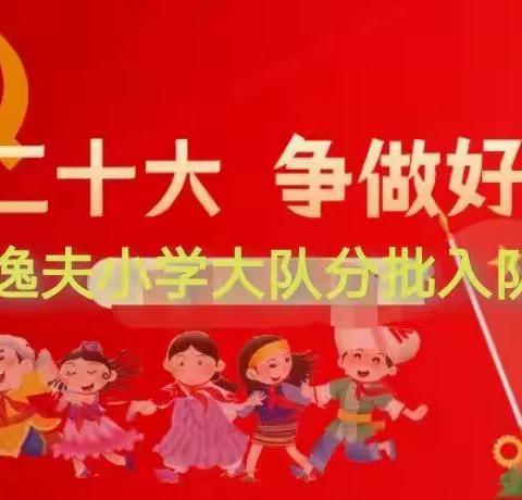 “喜迎二十大 争做好队员”——中国少年先锋队陆河县新田逸夫小学大队分批入队仪式