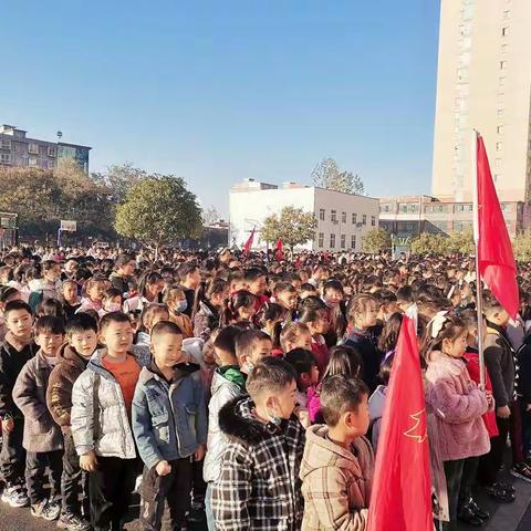 社旗县实验小学升旗仪式