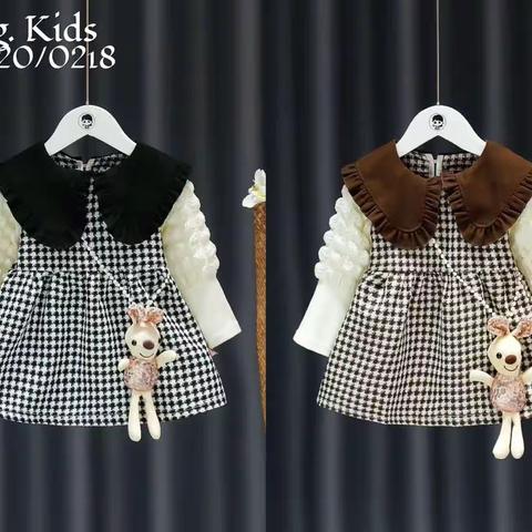 一系列小童假两件套连衣裙，面料手感柔软舒适，版型好看；超级爆款，90-120码段，超级福利价16.8💰～21.8💰