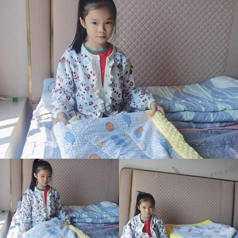 罗定第一小学一年级13班第七周行为作业之叠被子