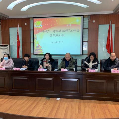 金凤苑社区召开2020年度“一考双述双评”考核大会