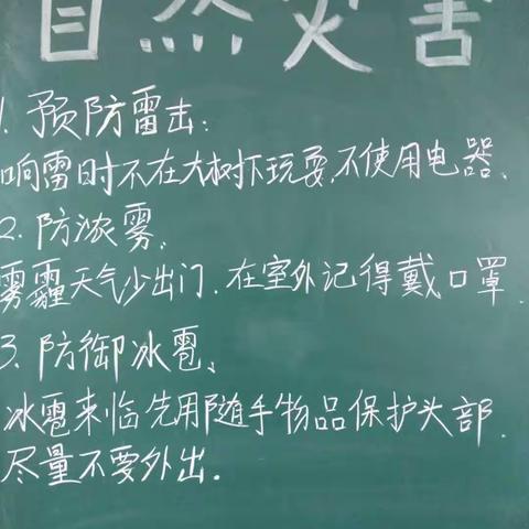 西辛集小学防害减灾主题班会