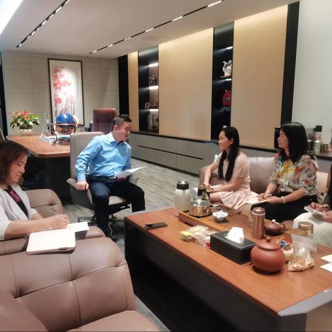 民科园商会秘书处前往会长单位进行工作汇报