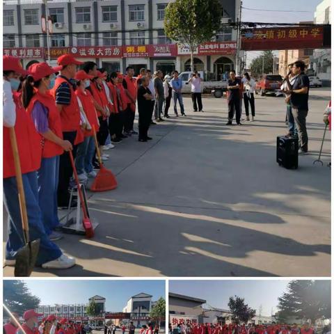 义务劳动扮靓韩陵镇大街小巷