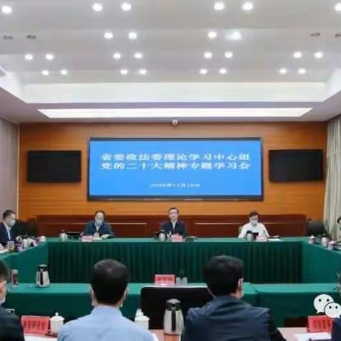 省委政法委理论学习中心组专题学习党的二十大精神