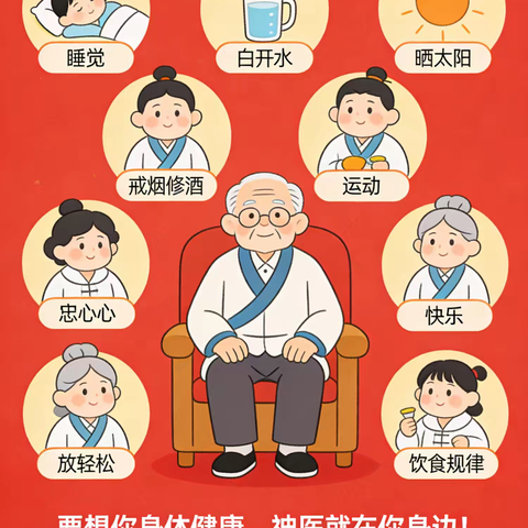 身边自有养生方，天天坚持体安康。