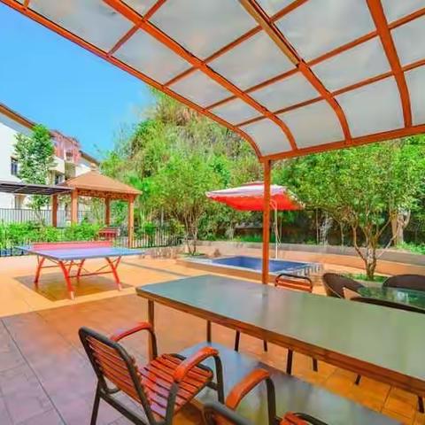 7房12床·H2-2602｜富力养生谷·全套间独K大花园带桌球半山观景温泉别墅