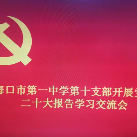 第十支部开展党的二十大报告学习交流会