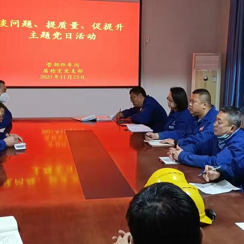 “剖问题  保质量  促提升”质检室党支部/管部件党支部主题党日活动