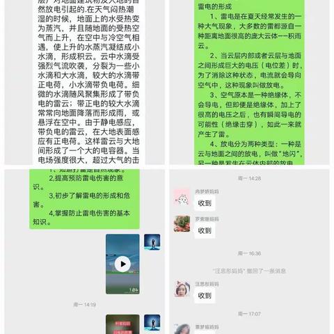 毛坝镇中心幼儿园安全主题活动——防雷电